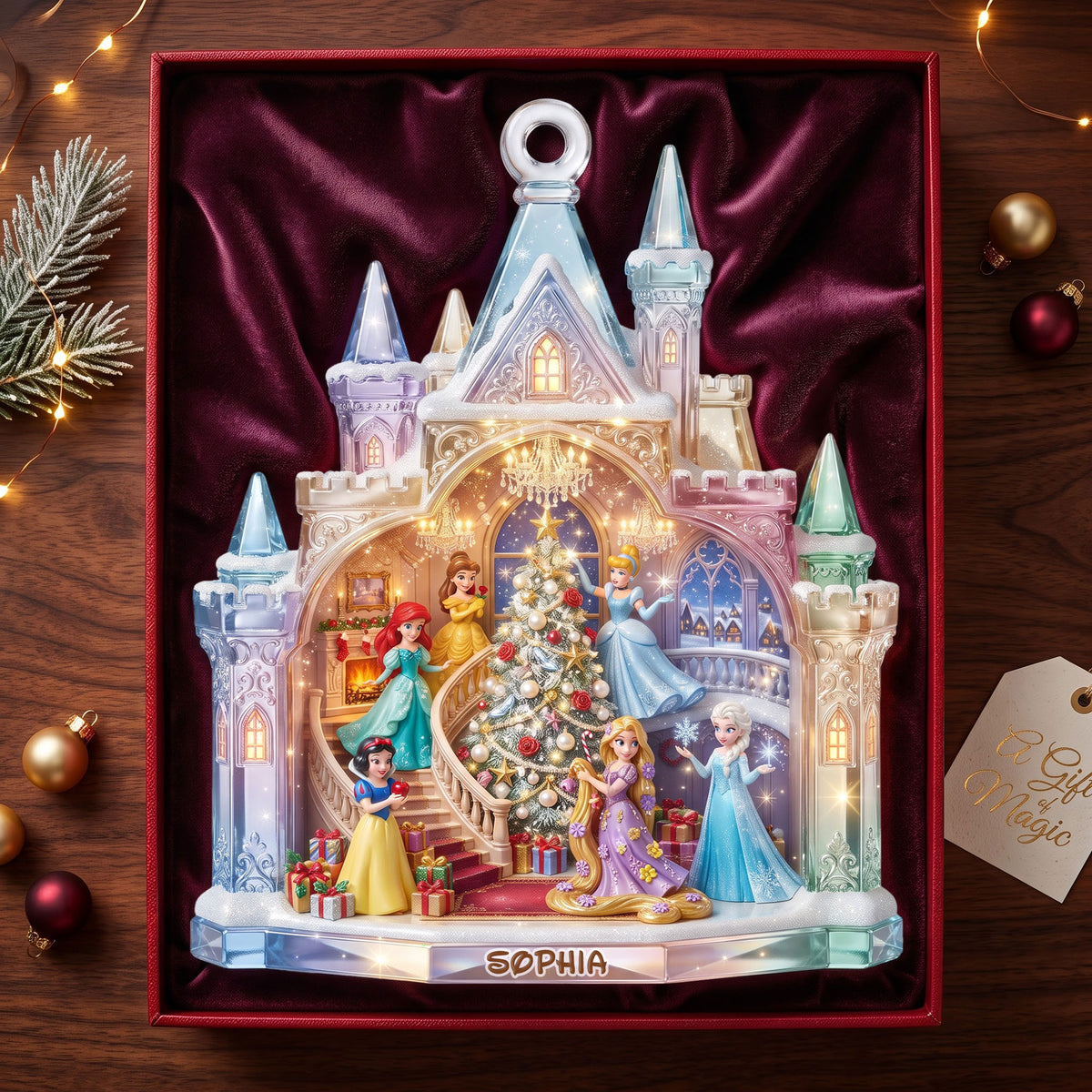 Fairytale Princess Holiday Ornament - Personalized Christmas Gifts 05tyti140826