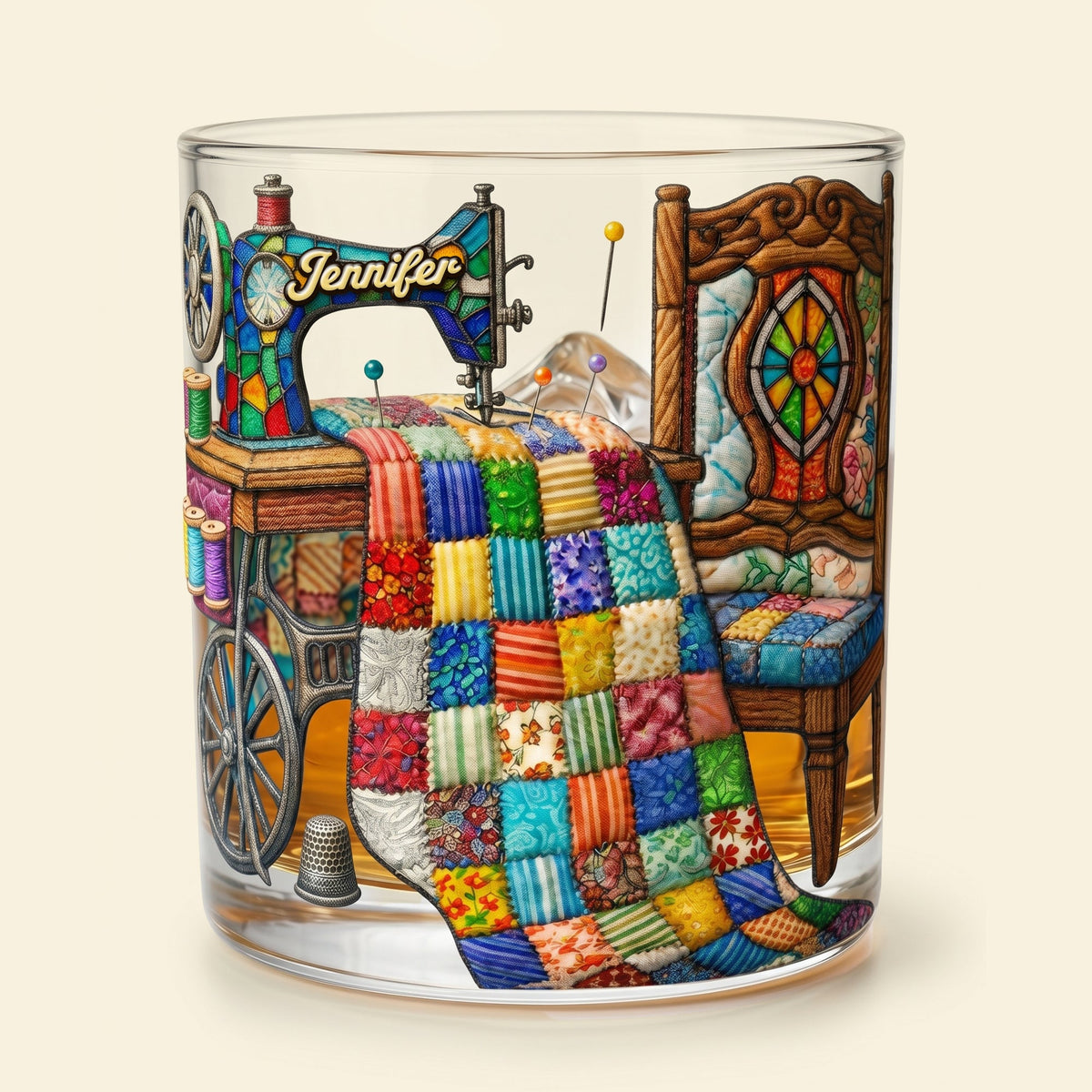 The Quilter's Sanctuary Drinking Glass - Personalized Gifts For Sewing Lovers 04ohti080626-Homacus