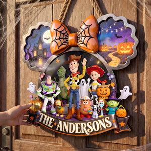 Personalized Spooky Family Wall Hanging Sign – Halloween Gifts For Family 03pgti300726