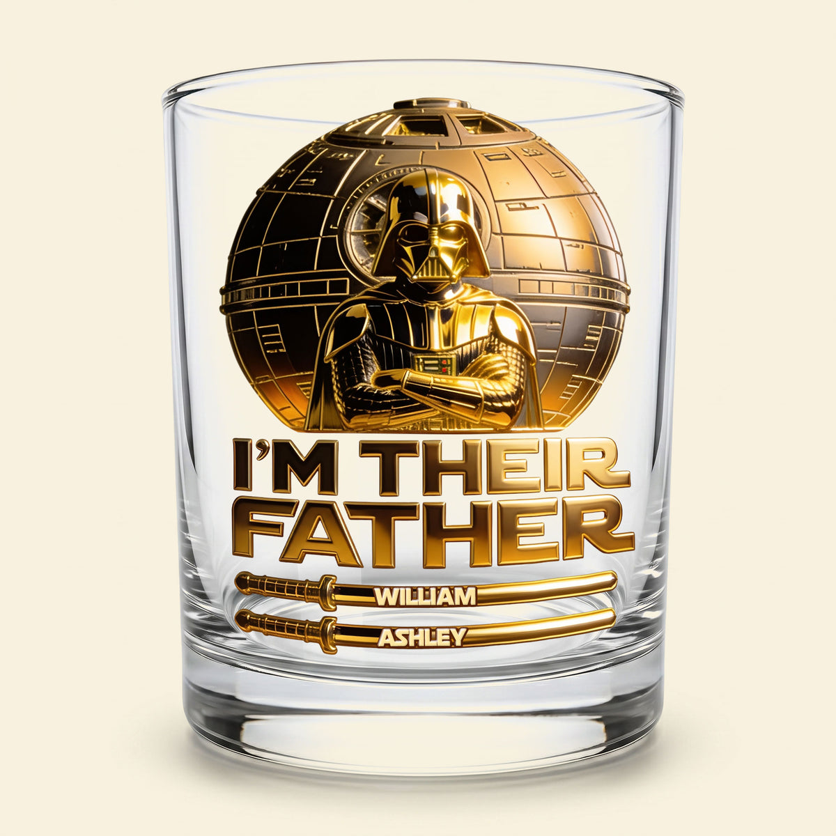 I Am The Father Drinking Glass - Personalized Gifts For Dads 04tgti090526-Homacus