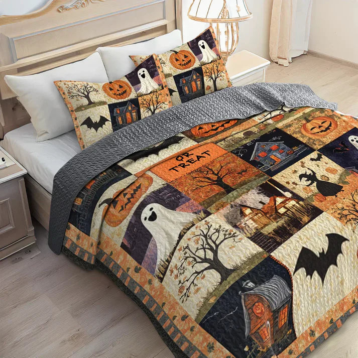 Halloween Trick Or Treat Quilt Bedding Set Special Line 15pjxx270825-Homacus