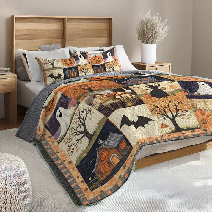Halloween Trick Or Treat Quilt Bedding Set Special Line 15pjxx270825-Homacus