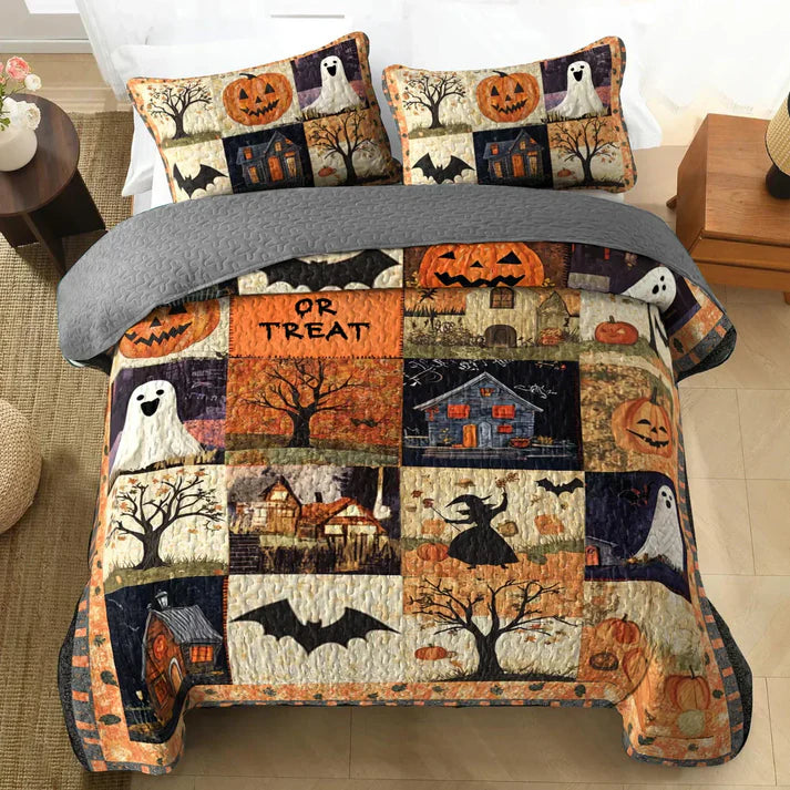 Halloween Trick Or Treat Quilt Bedding Set Special Line 15pjxx270825-Homacus