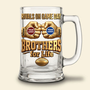 Brotherhood For Life Beer Glass Handle - Gifts For Sport Lovers Friends 01huti090626