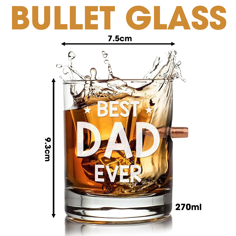Dad Bullet Glass - Personalized Gift For Dad 04ACPU170525-Homacus