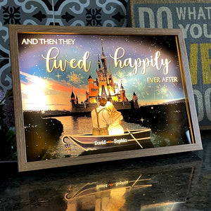Personalized Light Photo Frame Gifts For Couple Happily Ever After-Homacus