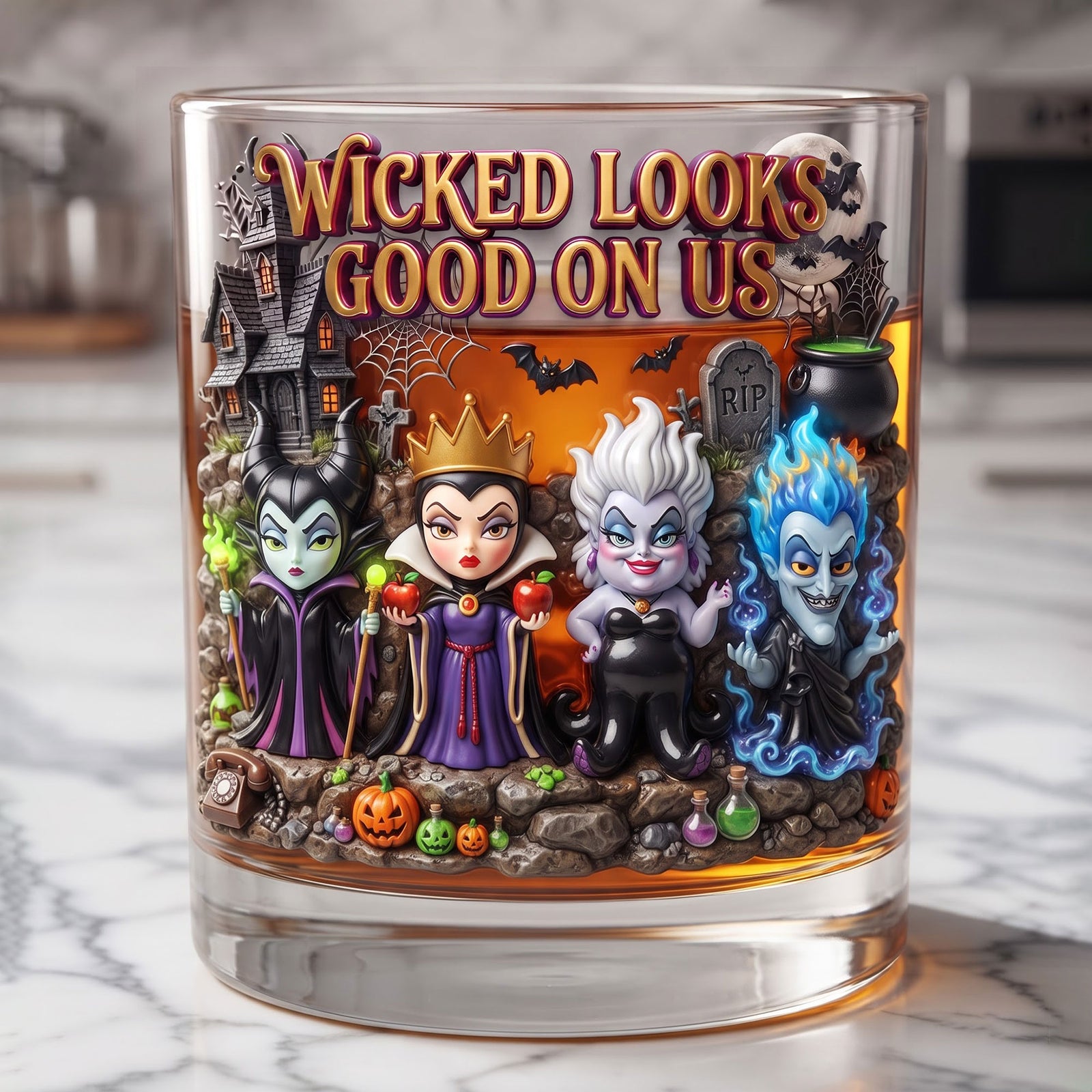 Halloween Fantasy Glass Mug - Personalized Gifts For Spooky Season Lovers 03TYTI310726-Homacus