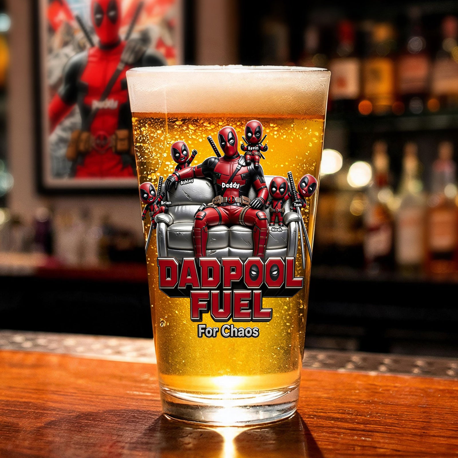 Funny Fighter Dad Beer Glass - Personalized Gifts For Dads 01huti220526-Homacus