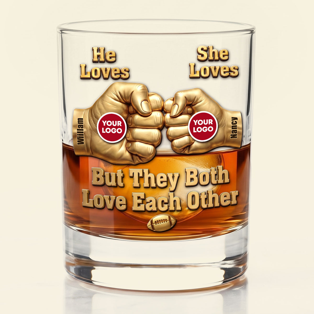 Fist Bump Couple Sport Round Glass - Personalized Gifts For Couple 05huti030626