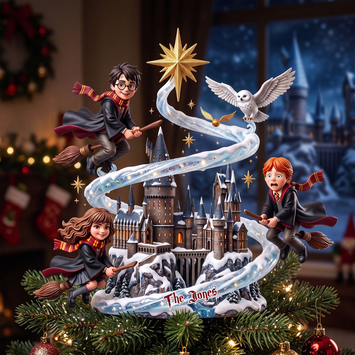 Winter Academy Christmas Tree Topper - Personalized Gift For Fantasy Lovers 05TYTI201026-Homacus