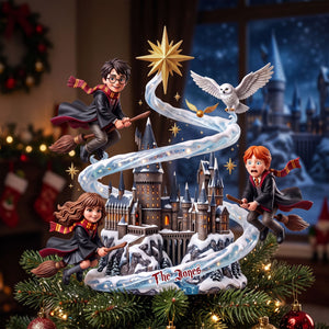 Winter Academy Christmas Tree Topper - Personalized Gift For Fantasy Lovers 05TYTI201026-Homacus