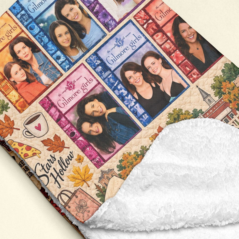 Cozy Autumn Small-Town Blanket - Personalized Gifts For TV Show Lovers 02NATI091026-Homacus