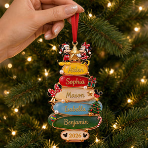 Frosted Seaglass Family Christmas Tree Ornament - Personalized Gifts For Family 05PATI051026