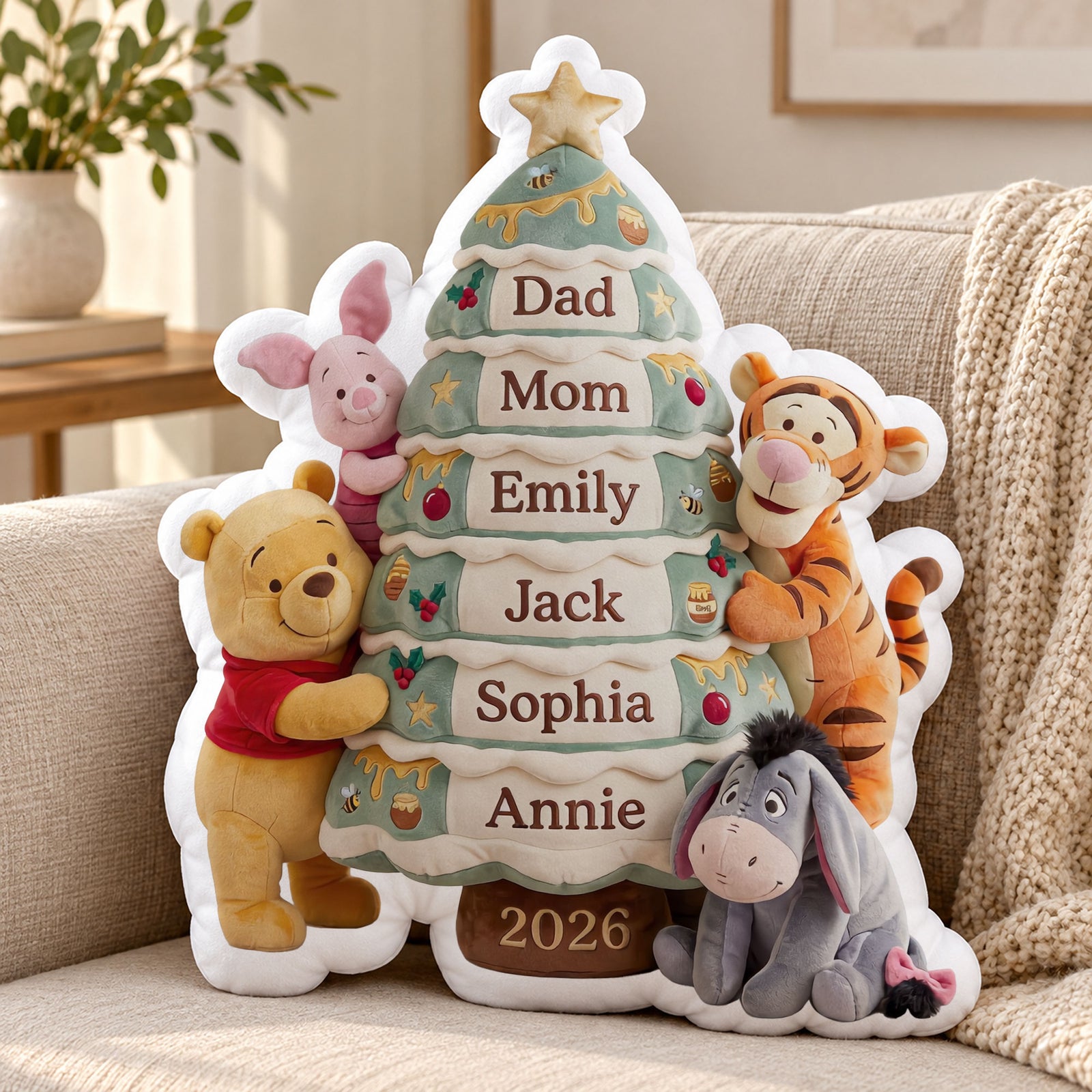 Cozy Woodland Friends Pillow - Personalized Christmas Gifts For Family 02nati191026-Homacus