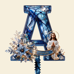 Jesus Lover Alphabet Christmas Tree Topper - Personalized Gifts For Christian Family 04pati200826-Homacus