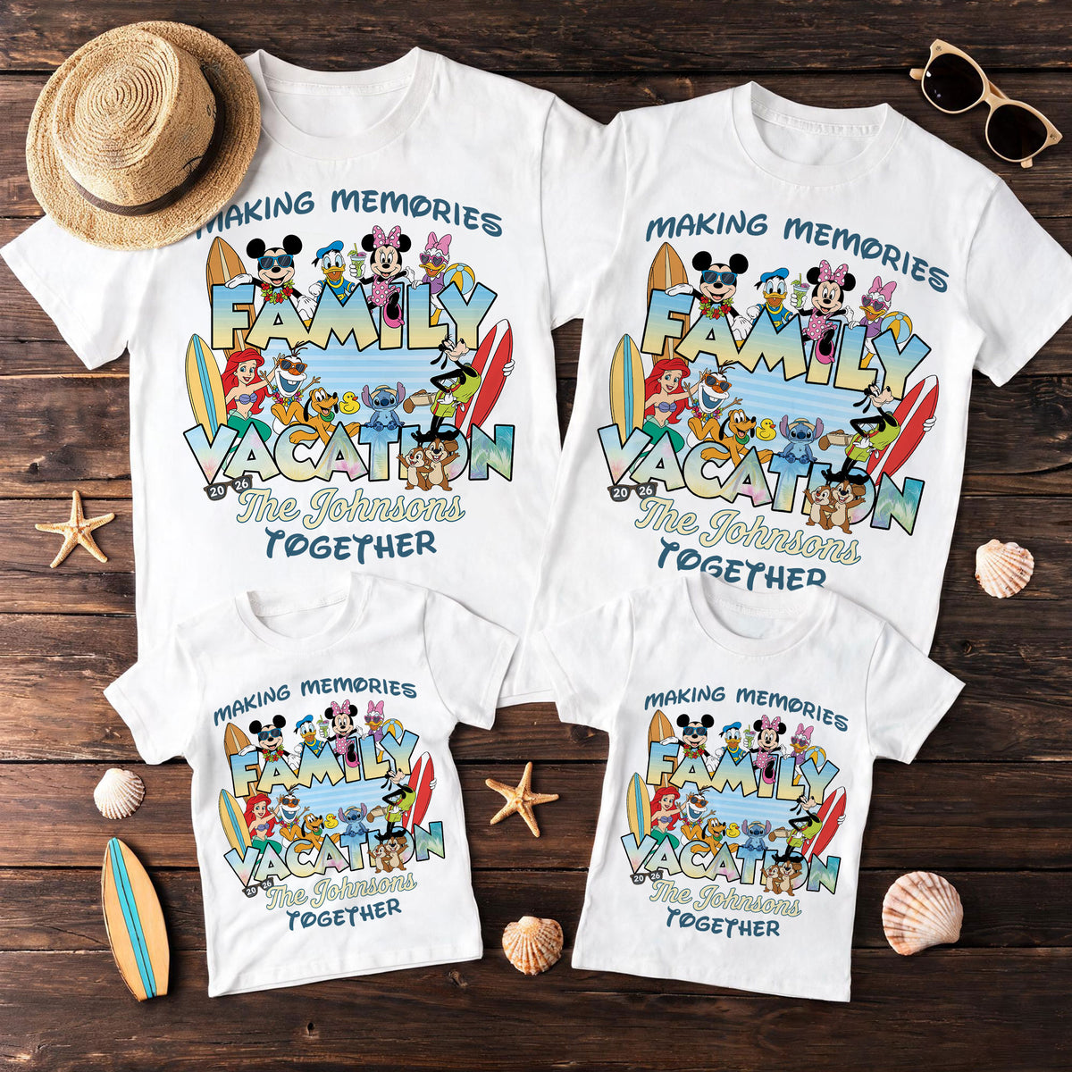Whimsical Family Vacation Matching Shirt, Personalized Gifts For Families 02QHTI190626-Homacus
