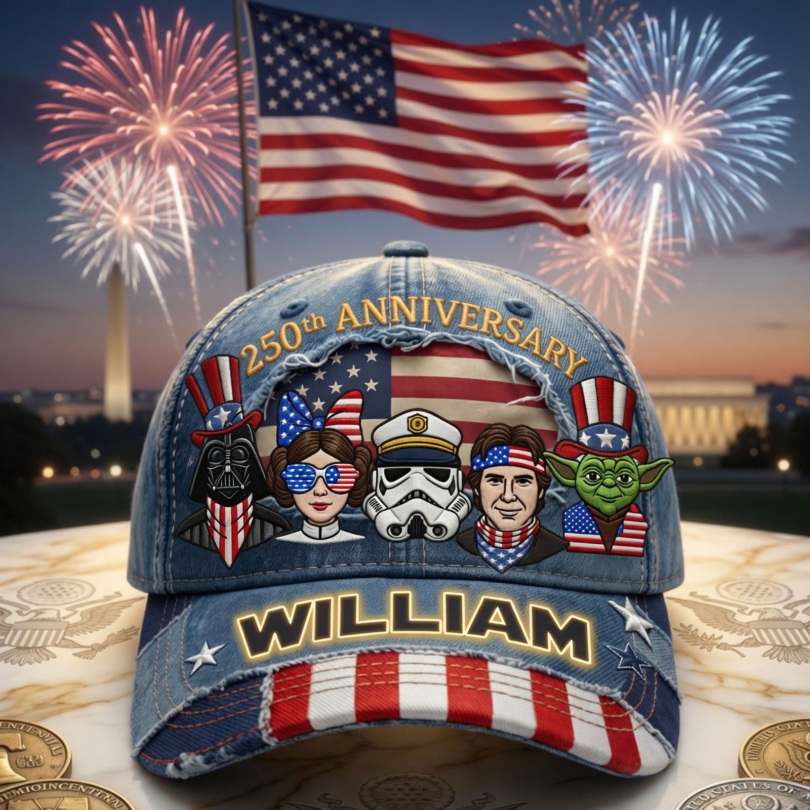 Proud American - Celebrated America 250th Anniversary Classic Cap - Personalized Gifts For Patriots 03qhti260526-Homacus