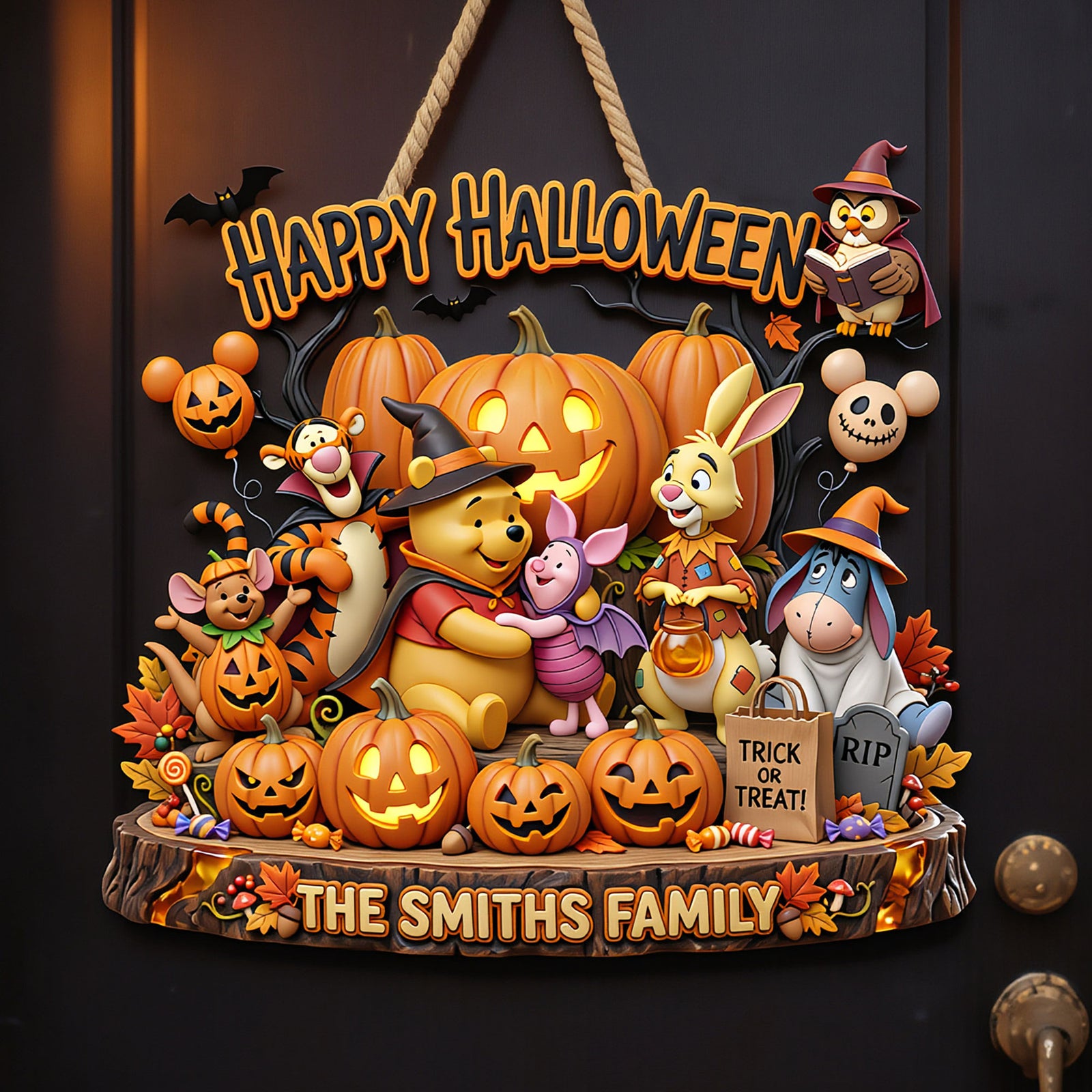 A Little Spooky, Big Love Acrylic Sign - Personalized Gifts For Family 05PATI040826-Homacus