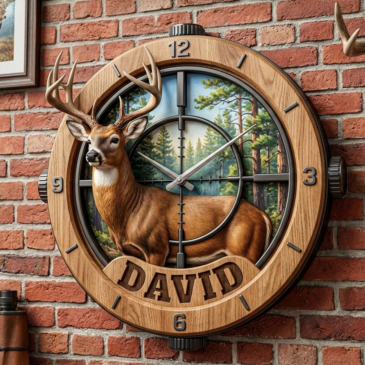 Deer Hunting Hanging Wall Clock - Personalized Gifts For Hunting Lovers 04kiti241225-Homacus