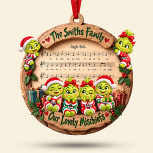 Mischief Kids Family Ornament - Personalized Gifts For Family Christmas Ornament 06PATI221026-Homacus