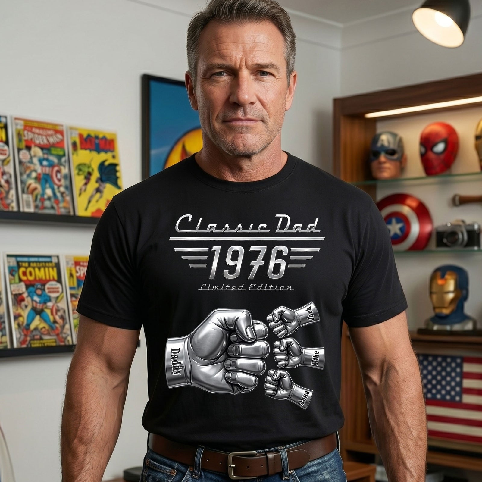 Classic Car Style Dad Shirt - Personalized Gifts For Dad 03nati190526-Homacus
