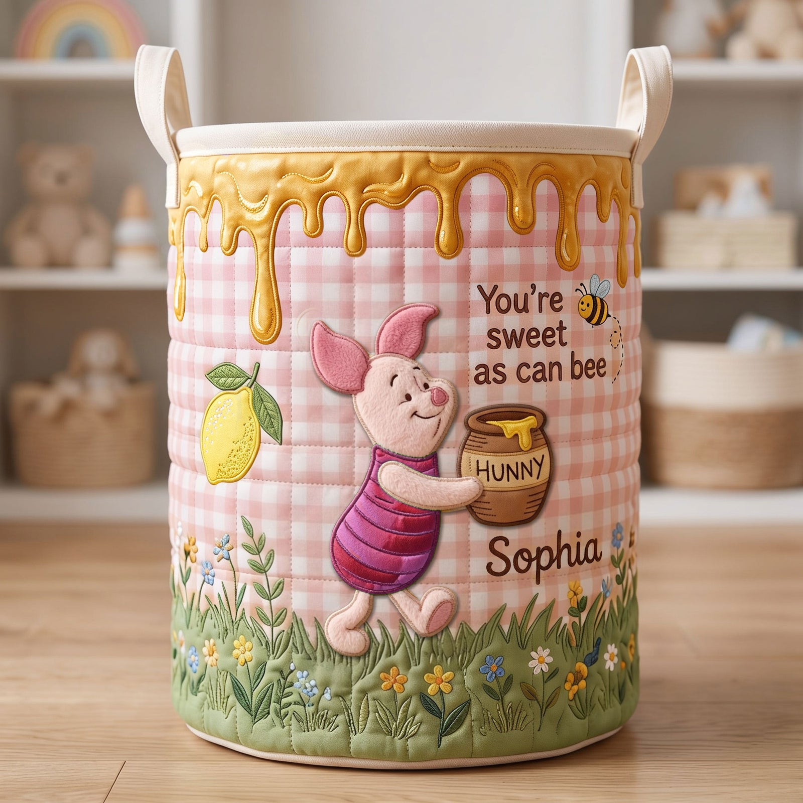 Sweet Quilt Laundry Basket - Personalized Gifts 03pati290626-Homacus