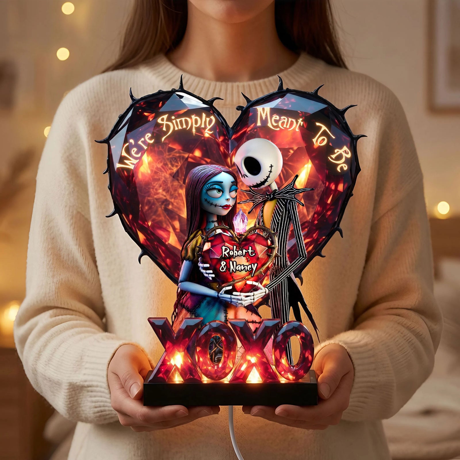 Gothic Romance Acrylic Light Box – Personalized Gifts For Couples 02pati250626-Homacus