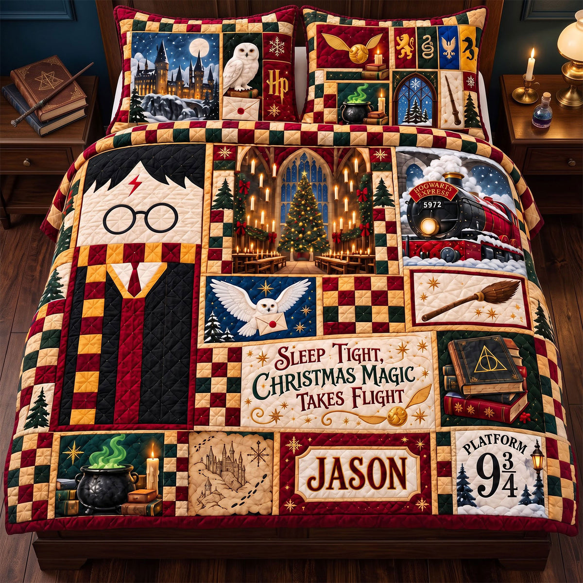 Fantastical Journey Quilt Bed Set - Personalized Christmas Gifts 03hati011026