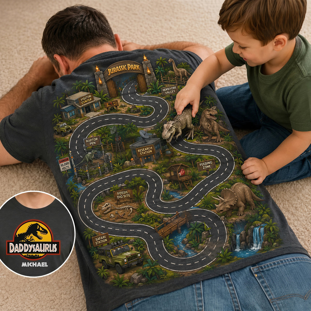 Adventure Map Shirt - Personalized Gifts For Dad 04NATI210526-Homacus