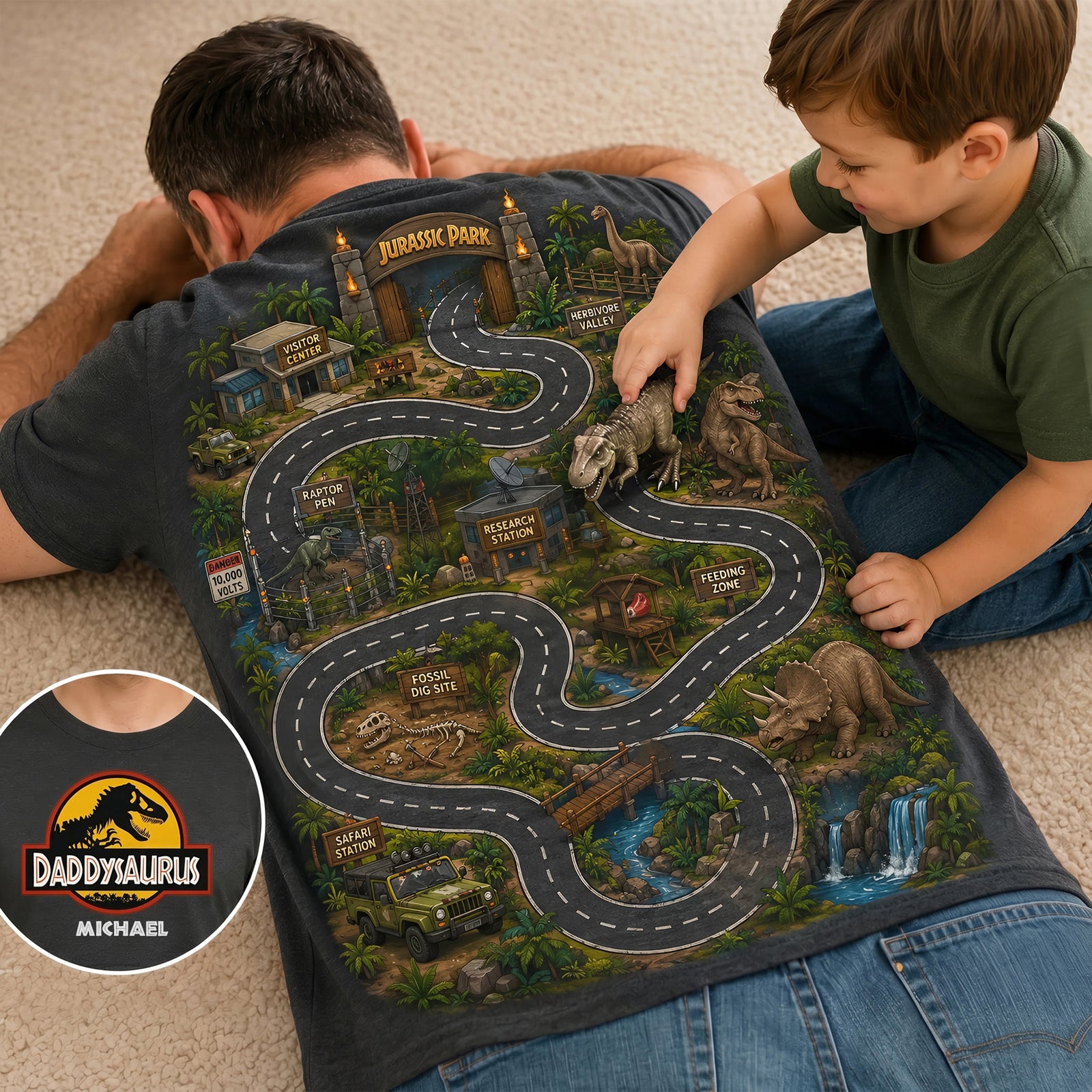 Adventure Map Shirt - Personalized Gifts For Dad 04NATI210526-Homacus