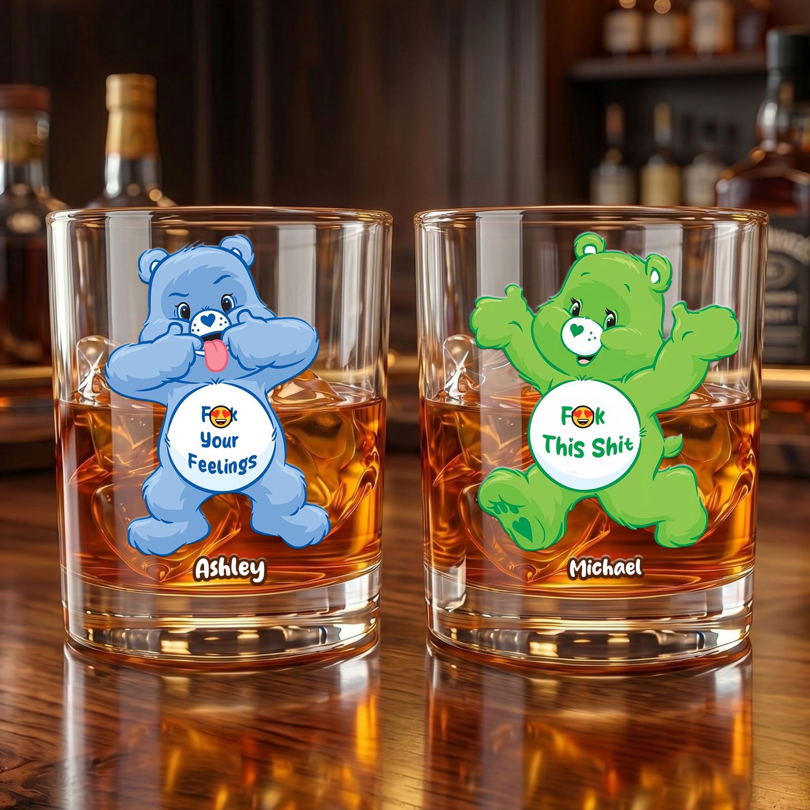 Funny Attitude Round Glass - Personalized Gifts For Drinking Lovers 01HUTI290526-Homacus