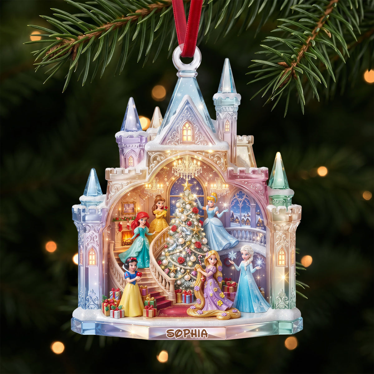 Fairytale Princess Holiday Ornament - Personalized Christmas Gifts 05tyti140826