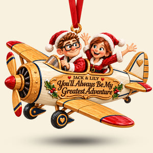 Love Is The Greatest Adventure Acrylic Ornament - Personalized Christmas Gifts For Couples 06tyti300926
