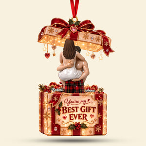 Romantic Best Gift Ever Ornament - Personalized Christmas Gifts For Couple 05qhti160926