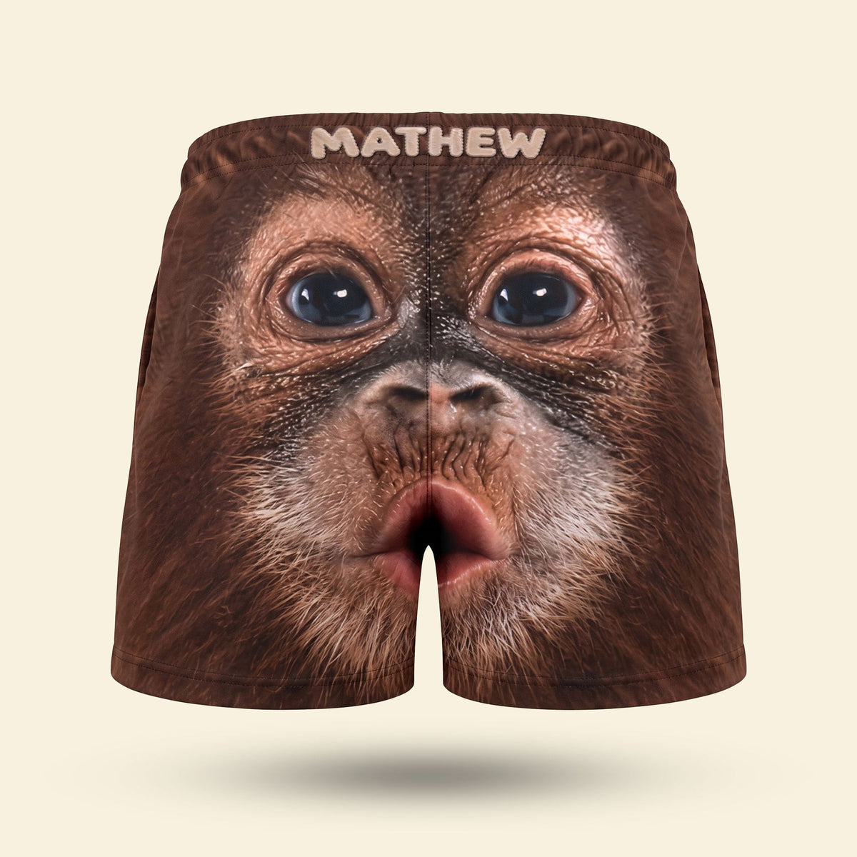Cute Monkey Face Men's Beach Shorts - Personalized Gift For Him 03QHTI210926