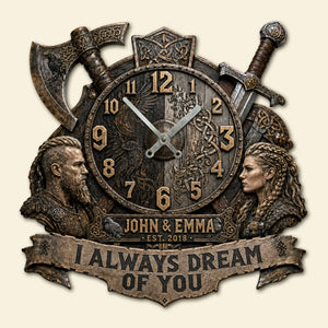 Epic Love Hanging Wall Clock Personalized Couple Decor 05HATI160726