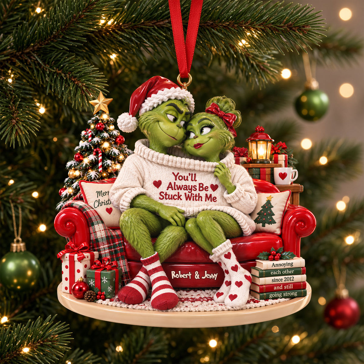 Tied Together Forever Ornament - Personalized Gifts For Couple 03QHTI150926-Homacus