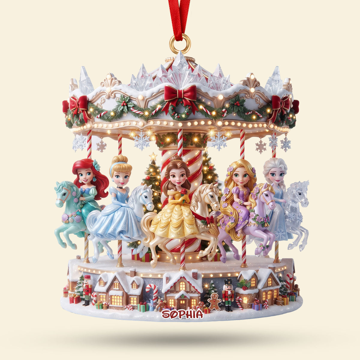 Enchanted Carousel Christmas Ornament - Personalized Gifts For Girls 07TYTI021026-Homacus