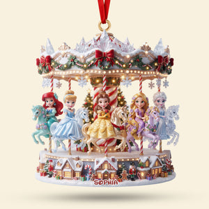 Enchanted Carousel Christmas Ornament - Personalized Gifts For Girls 07TYTI021026-Homacus