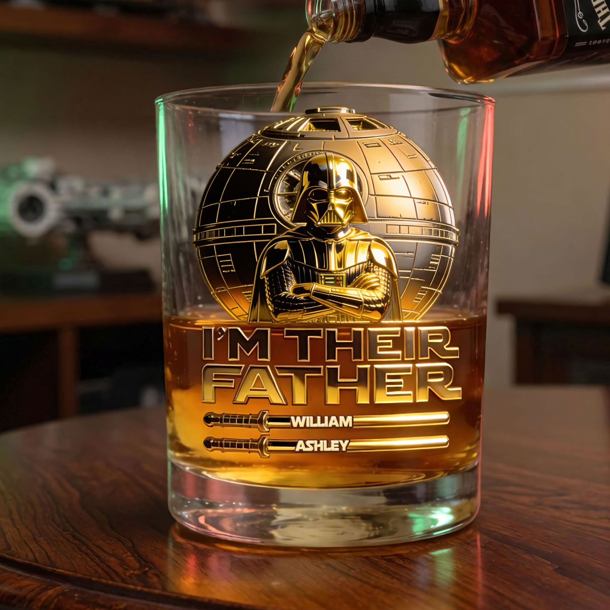 I Am The Father Drinking Glass - Personalized Gifts For Dads 04tgti090526-Homacus