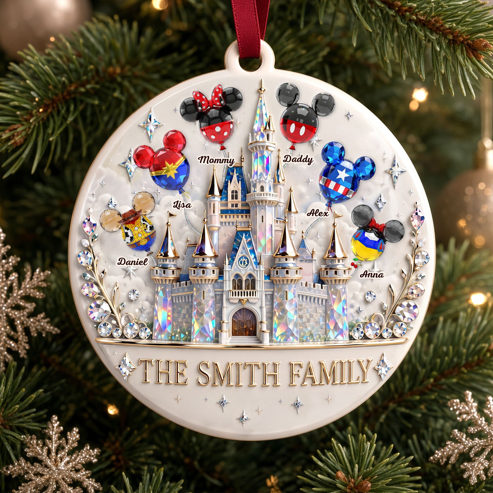 Balloon Family Ornament - Personalized Gifts For Family Christmas Ornament 01OHTI290826-Homacus