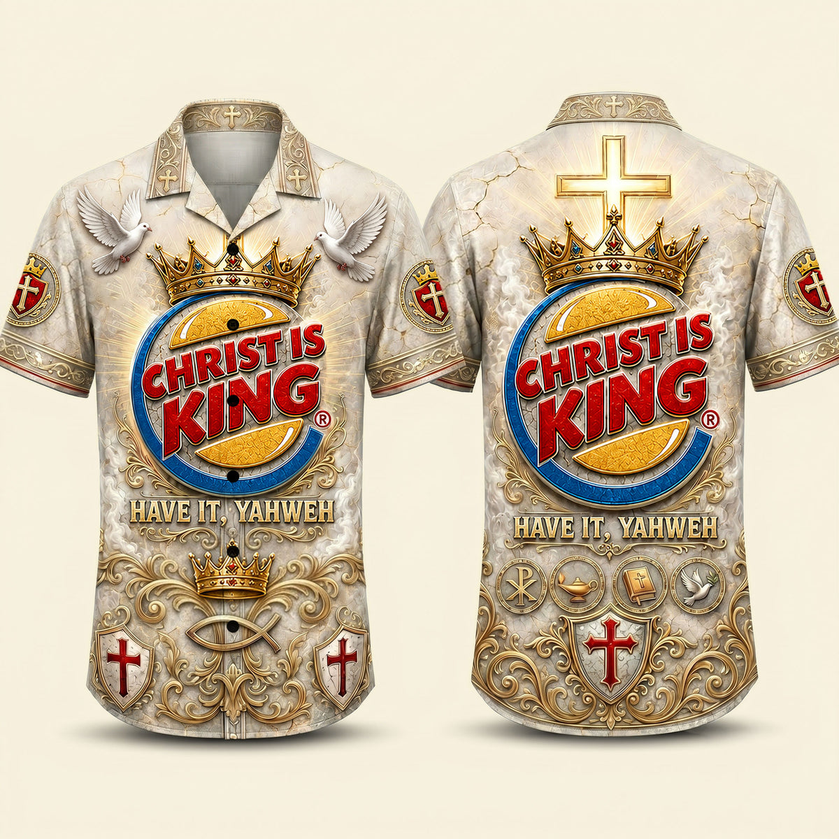Faith King Hawaiian Shirt - Personalized Gifts For Christian Hawaiian Shirt 03TOTI090626-Homacus