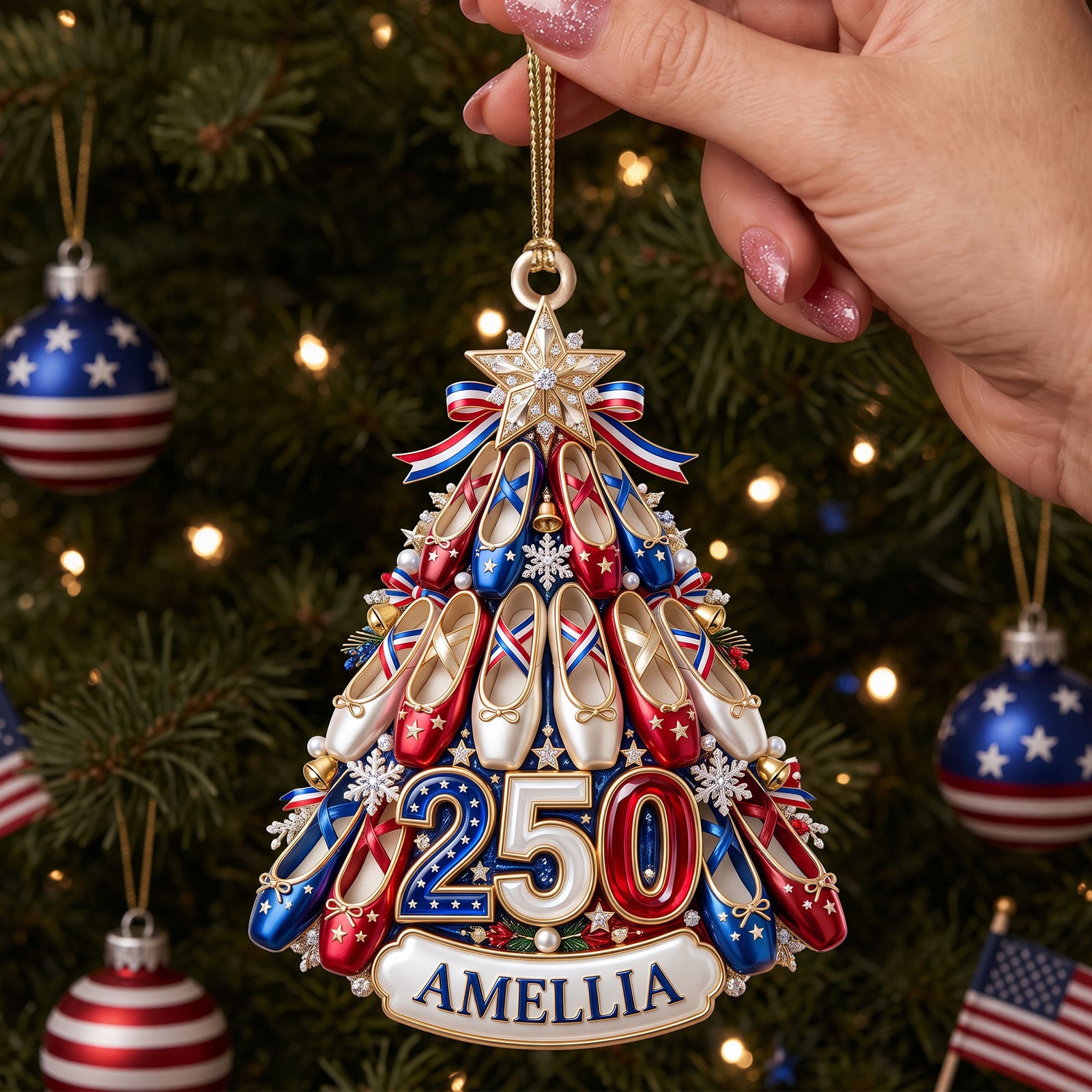 American Ballet 250th Anniversary Christmas Ornament – Personalized Gift 02PGTI220826-Homacus