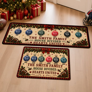 Family Football House Divided Hearts Runner Rug - Personalized Gifts 03NATI260826-Homacus