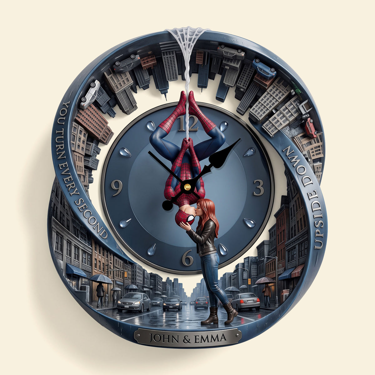 Every Moment With You - Personalized Gifts For Couple Acrylic Hanging Wall Clock 05HATI240726-Homacus