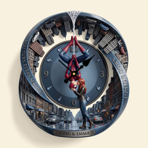 Every Moment With You - Personalized Gifts For Couple Acrylic Hanging Wall Clock 05HATI240726-Homacus