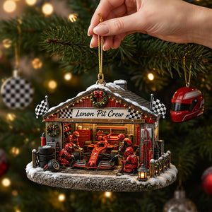 Festive Pit Crew Ornament, Personalized Christmas Gifts 04qhti020926