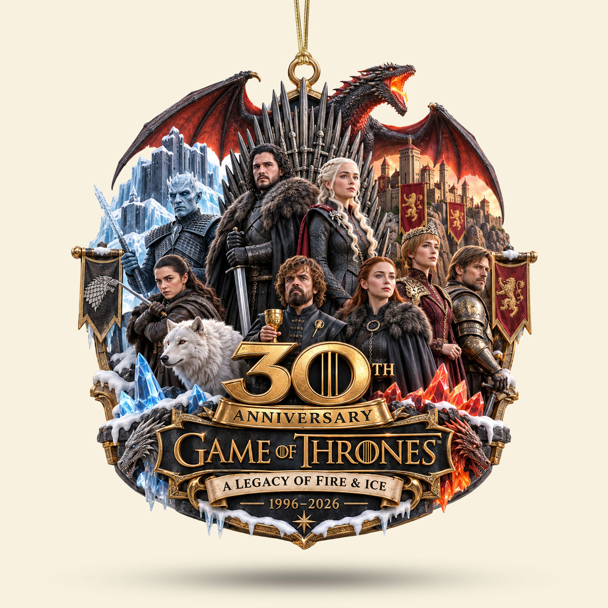 30th Anniversary Kingdom Christmas Ornament - Personalized Gifts 05HATI120926-Homacus