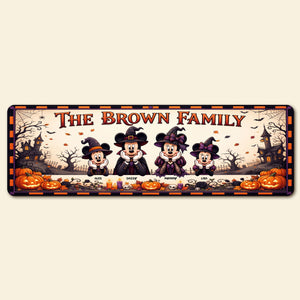 Spooky Mouse Family - Personalized Halloween Gifts For Family Runner Rug 02tyti030926