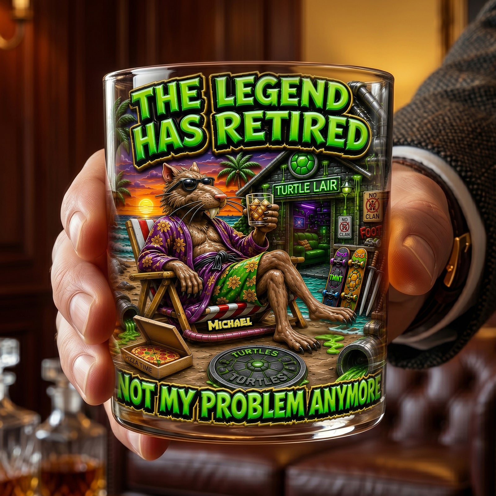 The Legend Has Retired Drinking Glass - Personalized Gifts 01toti080626-Homacus